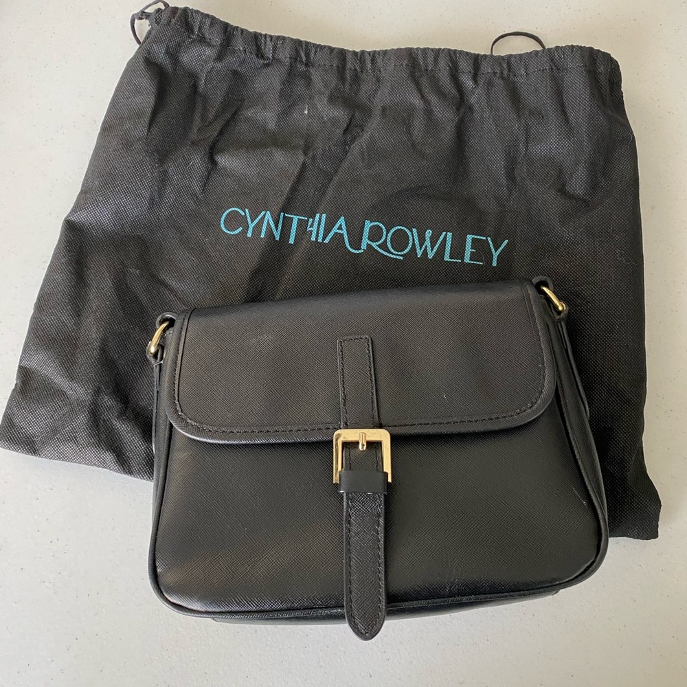Cynthia Rowley Black Leather Crossbody Bag